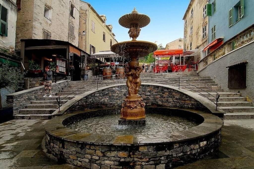 كورتي Charmant Appartement Climatise Au Coeur De La Capitale Corse المظهر الخارجي الصورة